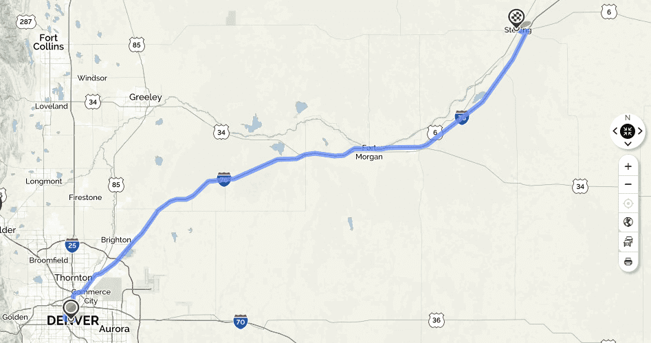 Mapquest Route Planner Interface showing route optimization features