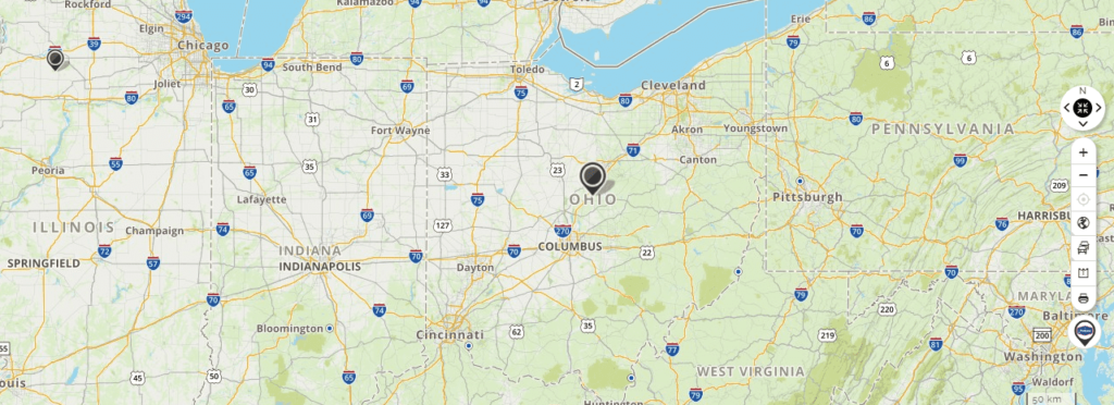 Mapquest Map of Ohio and Driving directions