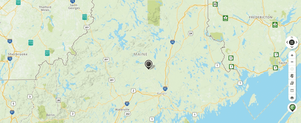 Mapquest Map of Maine and Driving directions