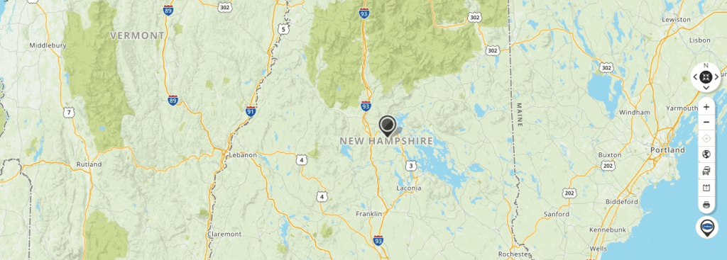 Mapquest Map of New Hampshire and Driving directions