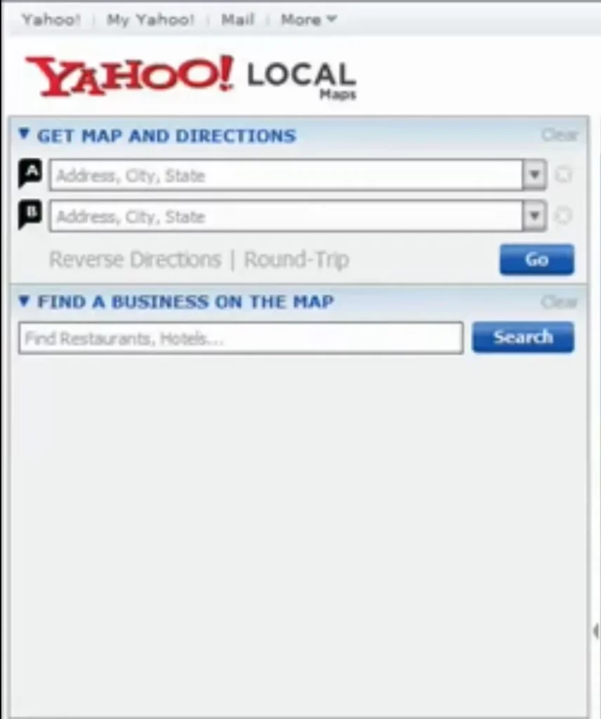Yahoo Maps Driving Directions