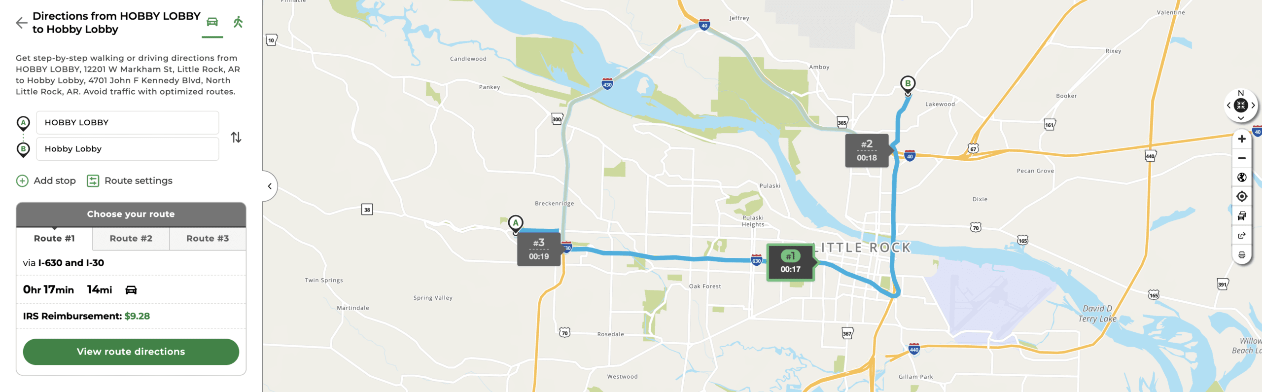 How to find Hobby Lobby on Mapquest?