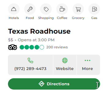 Texas Roadhouse directions