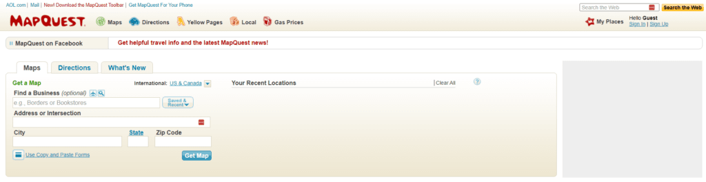 Mapquest classic old version